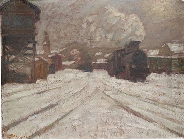 Stuttgarter Hauptbahnhof Im Schnee - view 1