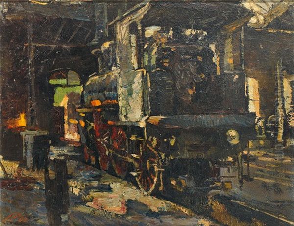 Dampflokomotive In Einem Bahnhof - view 1