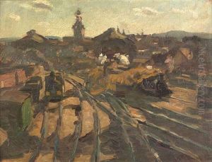 Vor Den Einfahrtshallen Des Alten Stuttgarter Bahnhofs