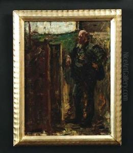Portratstudie Des Kunstkritikers Hermann Tafel by Hermann Pleuer