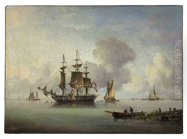 Ships In A Calm Bay - view 1