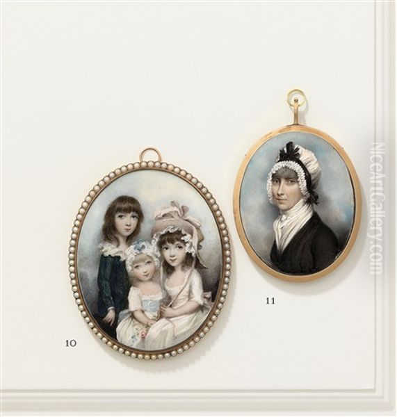 The Three Robinson Children, Grandchildren Of Lord Clive: William Henry Robinson, Charlotte Robinson And Harriet Robinson - view 1