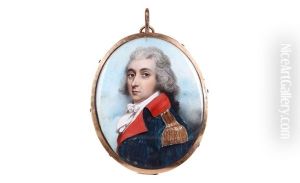 Portrait Miniature Of Captain George Lewis Hamilton R.a.