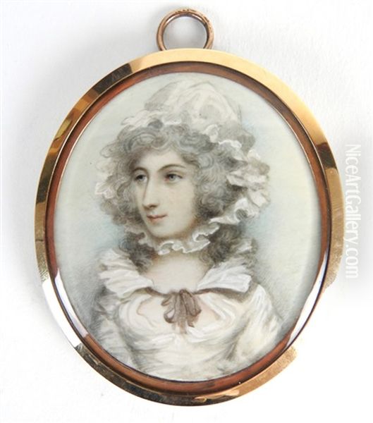 A Portrait Miniature Of A Young Lady - view 1