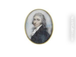 Hugh Dillon Massey, 2nd Bt. Of Doonass, County Clare, Mp (1767-1842) And His Wife, Sarah Hankey (d.1857): He, Wearing Blue Coat With Black Collar, White Chemise, Stock And Tied Cravat