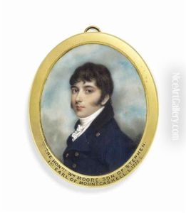 A Gentleman Called The Hon. William Moore (b. 1775), In Blue Coat, Frilled White Cravat