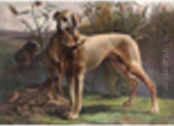 Run Toground Signed, Oil On Canvas 32 1/2 X 44in - view 1