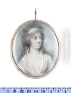 Mrs Charlotte Watlington (nee Nevinson) (1776-1840), Wearing White Dress And Fichu, Her Powdered Hair Dressed With A White Bandeau