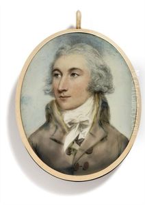 A Young Gentleman, In Mole-coloured Coat With Brass Buttons