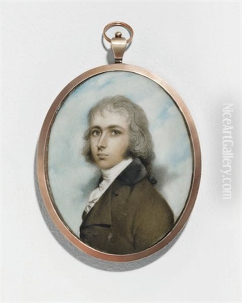 Henry George Herbert, Lord Porchester, In Brown Double-breasted Coat, White Frilled Shirt And Cravat, Powdered Hair - view 1