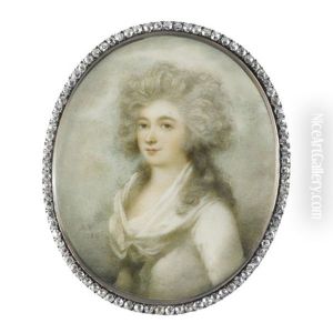 Portrait Of Georgiana, Duchess Of Devonshire by Andrew Plimer