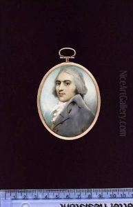 A Gentleman Wearing Pale Grey Coat And White Cravat, His Hair Powdered