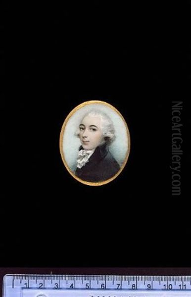 The Reverend Henry Portington Ma (1756-1832), Wearing Black Coat And White Cravat, His Hair Powdered - view 1
