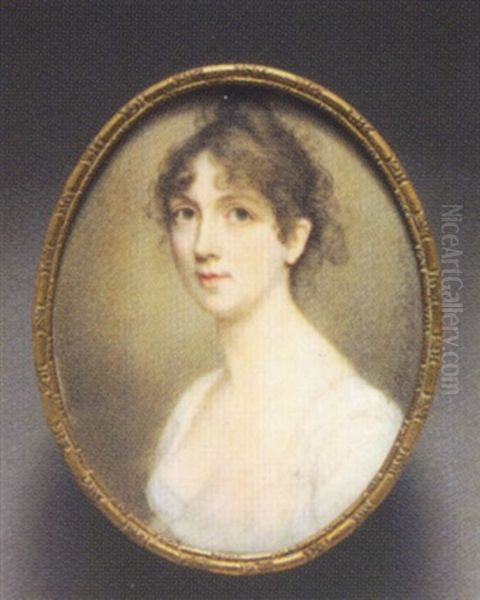 Bildnis Einer Jungen Dame Mit Hochgestecktem Haar Und Weisem Kleid - view 1