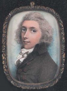The Hon. Guy Carleton Wearing A Double-breasted Brown Coat And White Cravat, His Hair Powdered