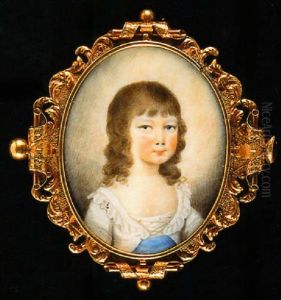 A Young Child In White Smock With Laced Bodice And Blue Waist Sash A Young Child In White Smock With Laced Bodice And Blue Waist Sash