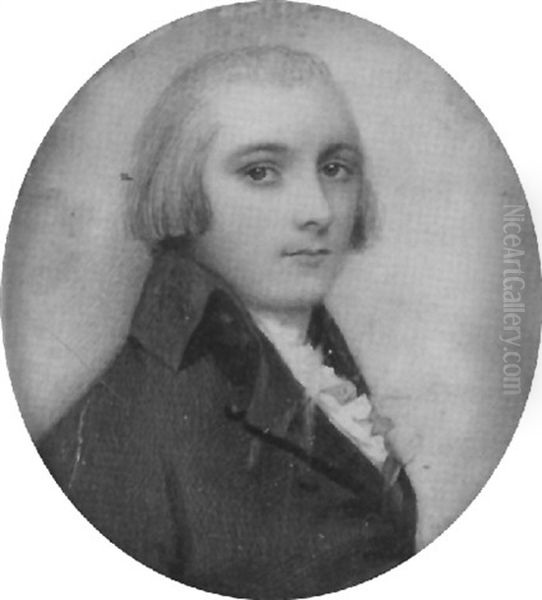 A Gentleman, Called The Rev. Chevallier Of Badingham, In Brown Coat, White Frilled Shirt, His Hair Powdered - view 1