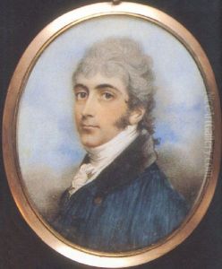 Colonel Josiah Cottin, Of The 10th Hussars, In Blue Coat With Black Collar, White Waistcoat And Frilled Shirt, His Powdered Hair En Queue