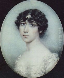 Georgina Daniell, With Short Curled Dark Hair by Andrew Plimer
