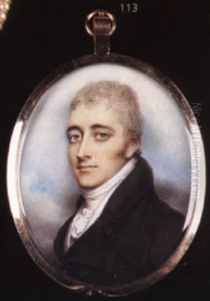 A Gentleman With Powdered Hair And Brown Side Wiskers - view 1