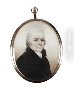 Reverend Richard William Yates (1762-1805), Wearing Black Coat, White Stock And Cravat by Nathaniel Plimer
