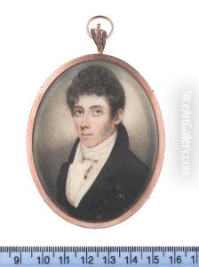 A Gentleman, Wearing Black Coat, White Waistcoat, Frilled Chemise, Stock And Tie, Gold Shirt Pin by Nathaniel Plimer