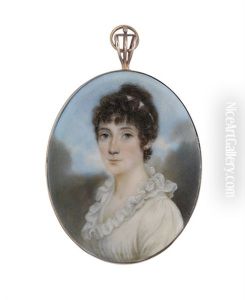 Mrs. Anne Green In White Dress With Lace-bordered Fichu
