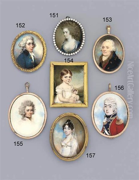 The Hon. General William Stuart In Red Coat With Gold-bordered Blue Facings And Gold Buttons, Gold Gorgette And Blue Rosette, White Cross-belt With Gold Plate, Gold Epaulette, Frilled White Cravat - view 1