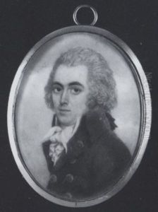 A Gentleman, Wearing Green Coat, Frilled White Cravat And Tied Stock, His Hair En Queue
