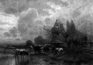 Viehweide Bei Dordrecht by Karl Plock