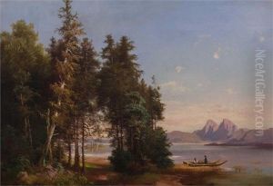 Am Ufer Eines Gebirgsees by Anna (Baar-Plommer) Plommer