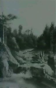 Landschaft Mit Einem Schloss Im Hintergrund by Alexander Plonczynski