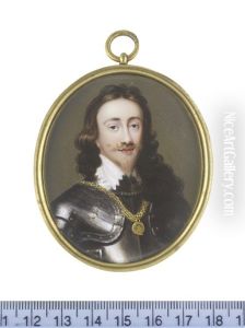 Charles I (1600-1649), King Of England, Scotland And Ireland (1625-1649), Wearing Breast Plate And Studded Pauldrons (after Sir Anthony Van Dyck)