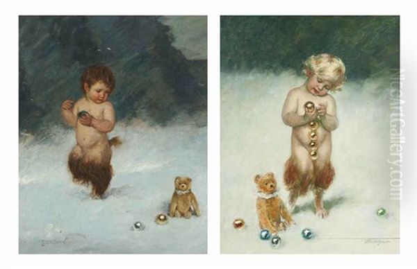 A Faun And A Teddy Bear (+ A Faun At Play; Pair) - view 1