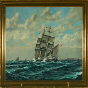 Sailing Ships At The Sea In Clear Weather by Christian Bogo