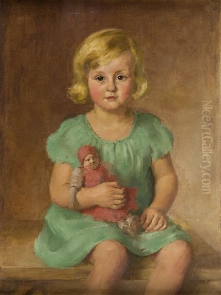 Daughter Of The Artist With A Doll - view 1