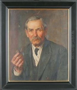 Portret Mezczyzny Z Fajka by Kazimierz Pochwalski