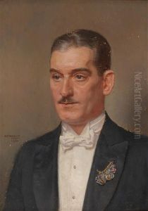Portrait Of A Gentleman With Miniature Chain Of Medals