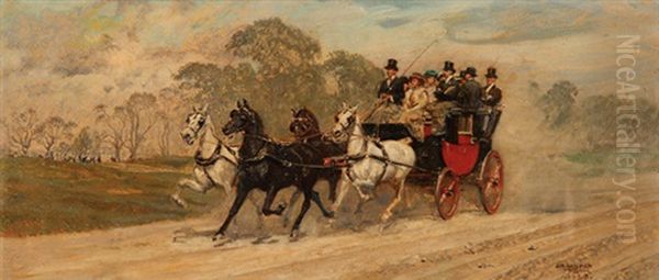 Horse And Carraige Scenes (pair) - view 1