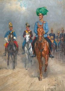 Generalmajor William Von Einem An Der Spitze Einer K. U. K. Infanteriebrigade by Alexander Pock