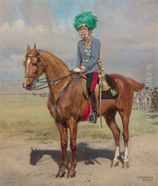 Kaiser Franz Joseph I. Von Osterreich Auf Dem Manoverfeld - view 1
