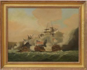 The H.m.s. Brunswick Capturing The Vengeur; And The Achille Under The Command Of Lord Howe (2 Works)