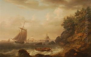 Paysage Cotier Avec Nombreux Voiliers Paysage Cotier Avec Nombreux Voiliers