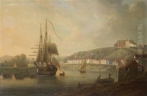 The Avon At Bristol With Clifton Wood Seen From Sea Banks