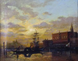 Venedig Im Lichte Der Abenddammerung. by Aleksei Petrovich Bogolyubov