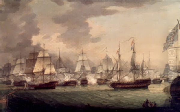 The Battle Of The Saintes, April 12, 1782 by Nicholas Pocock