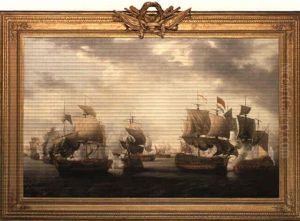 The Battle Of The Saints, 1782 by Nicholas Pocock