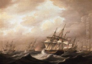 British Convoy In A Gale During The American War Of Independence by Nicholas Pocock