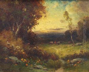 Landscape With Grazing Cattle Landscape With Grazing Cattle