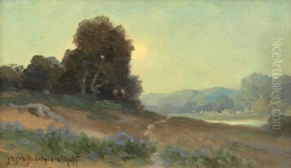 Moonrise Over A California Landscape - view 1